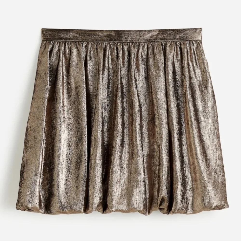 Madewell Metallic Bubble-Hem Miniskirt Bronze Foil Size 0 New